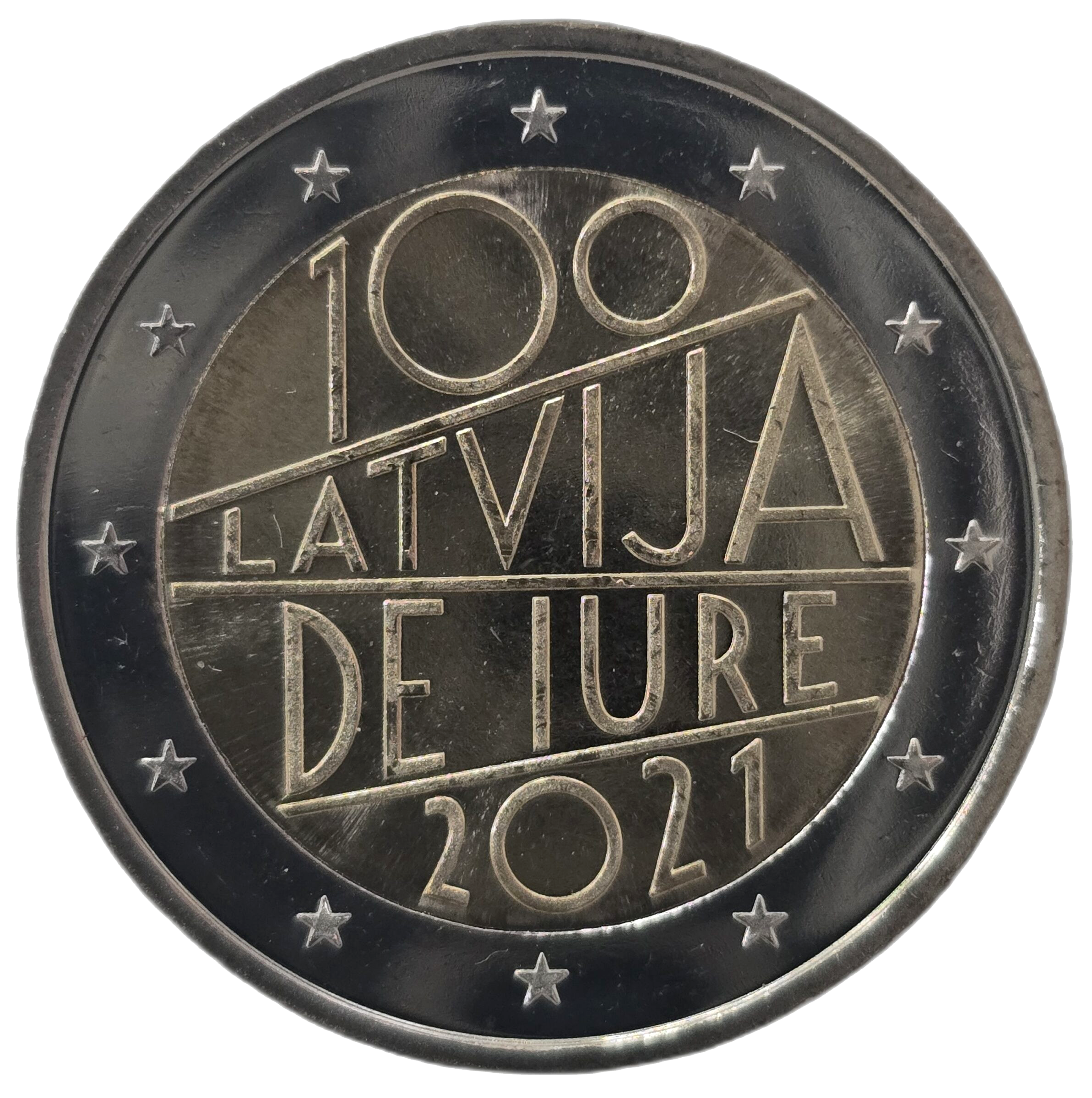 2 euros conmemorativa Centenario del reconocimiento 'de iure' de la República de Letonia